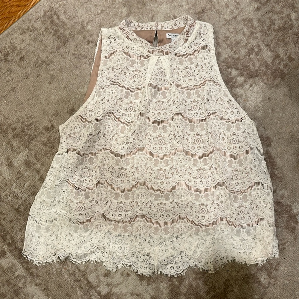 Business casual tank top with lace